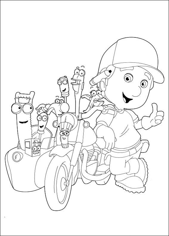 coloriage manny et ses outils en moto